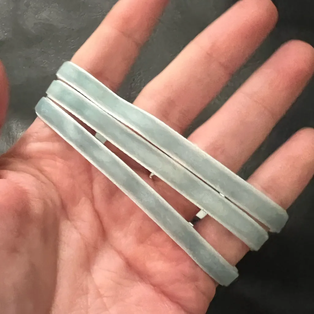 NWT free people aquarius velvet choker triple layer baby blue powder - Image 4