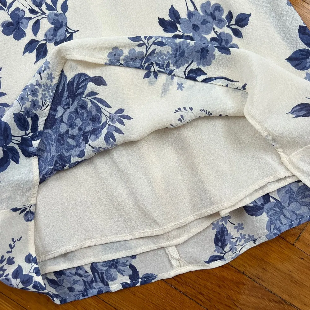 Annabell Lucerne Blue White Floral Mini Smocked Dress Size 4 - Image 8