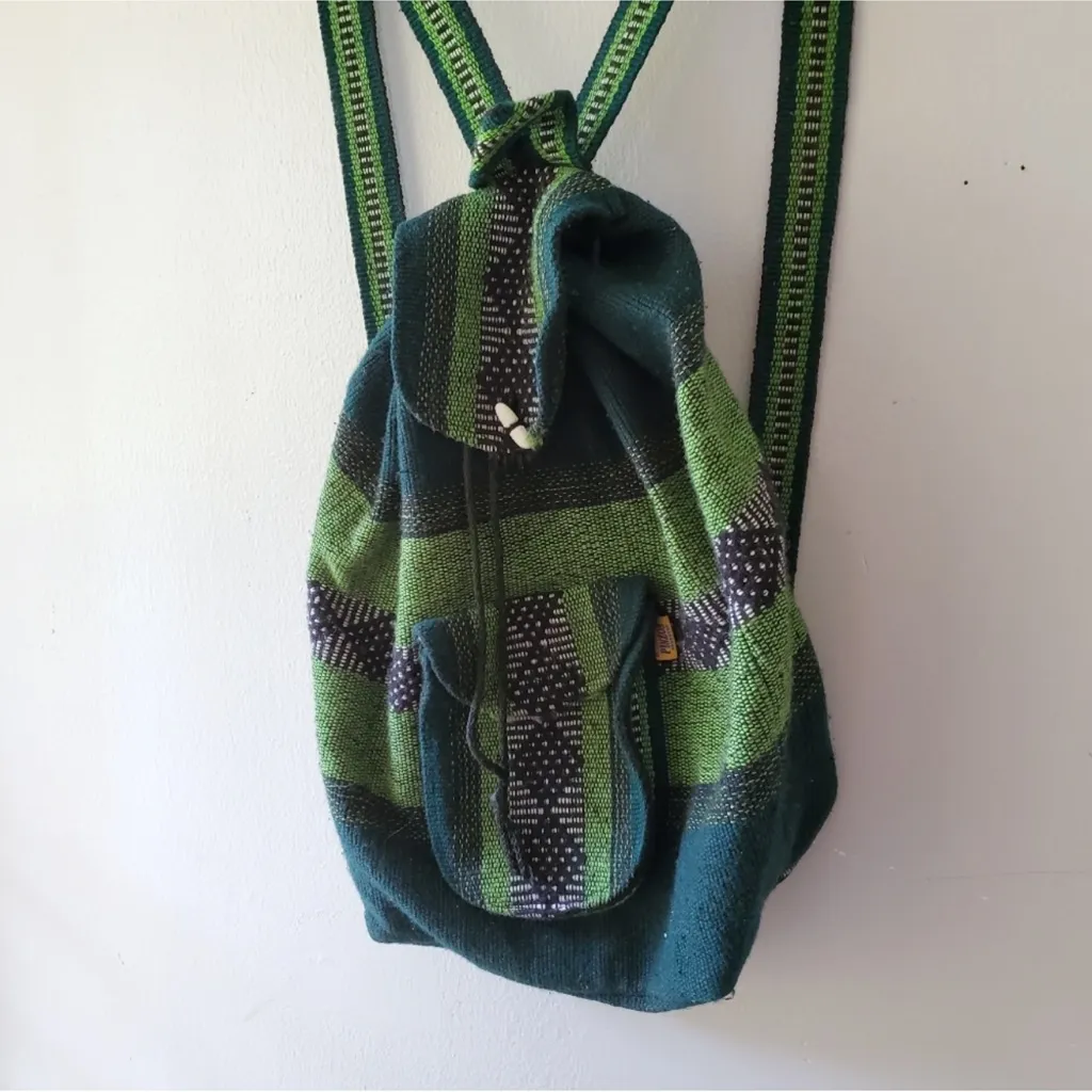 Pinzon Woven Backpack, Green, One Size Green - Image 3