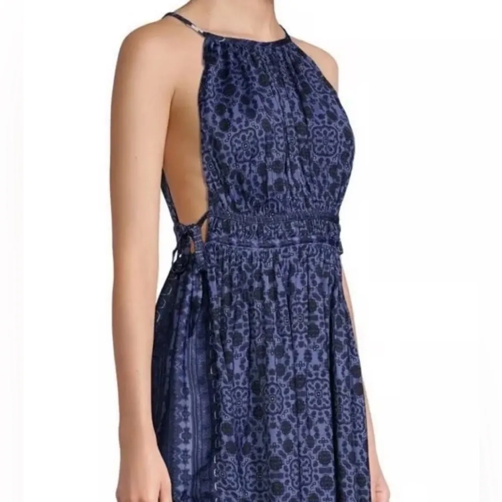 Free People Midsummer Day Side Tie Tunic Mini Dress Sz XS resortwear coastal - Image 3