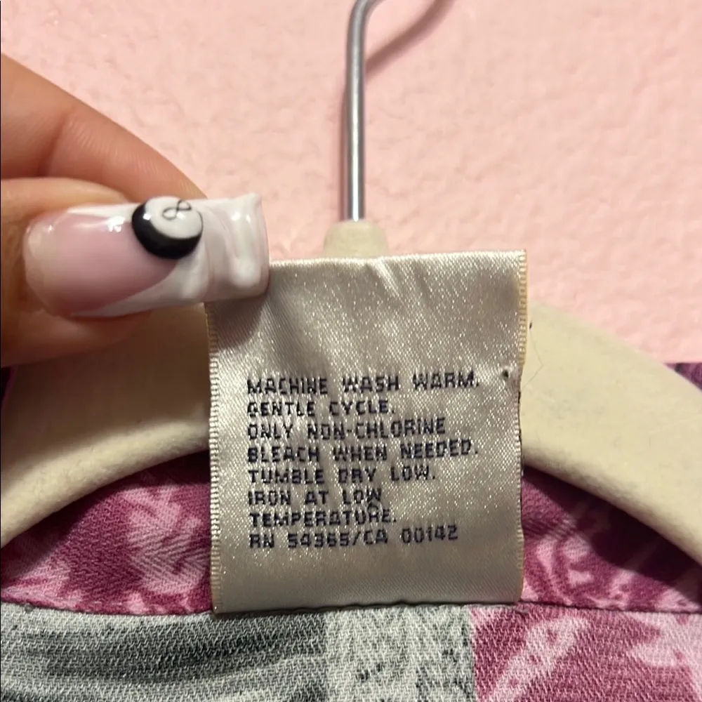 Vintage Allison Daley Pink Purple Boxy Button Down Shirt. Size 18W - Image 5