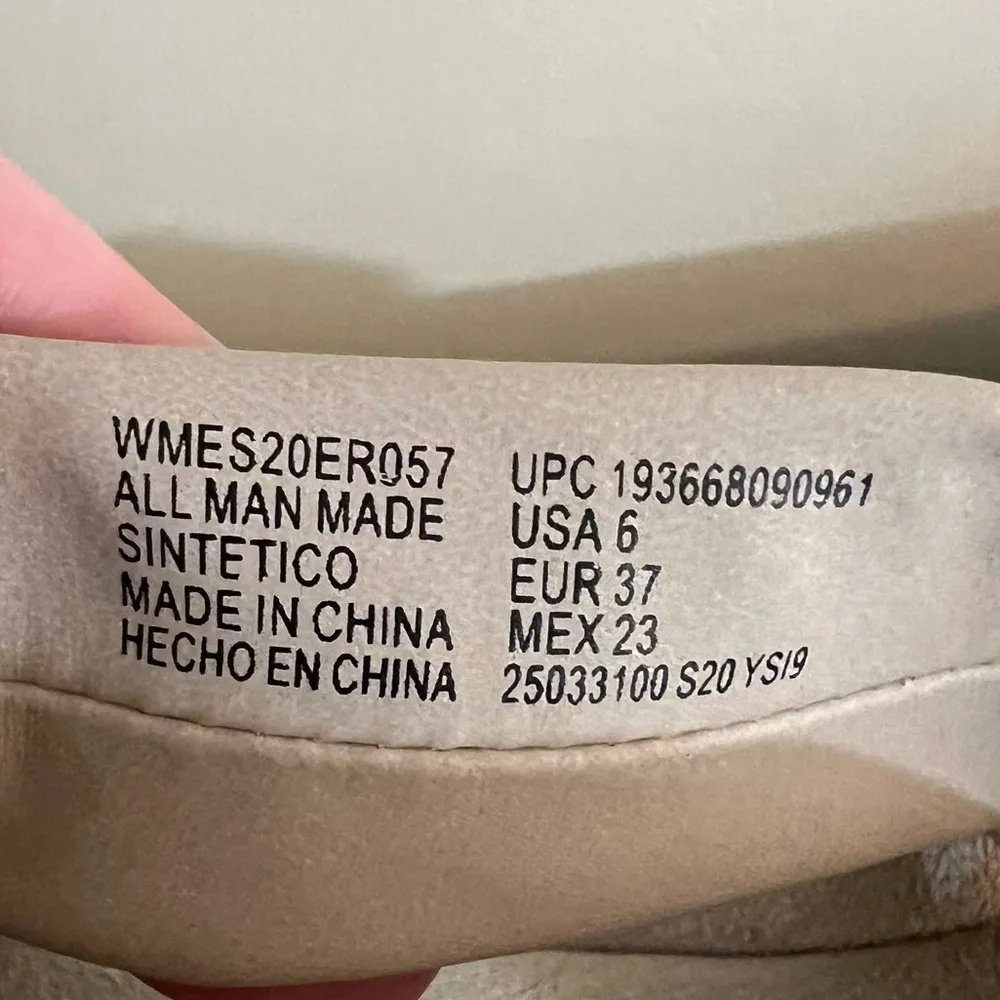 Earth Spirit Taupe Cross Band Sandals Women’s Sz 6 Open Toe Zip Comfort Neutral - Image 2