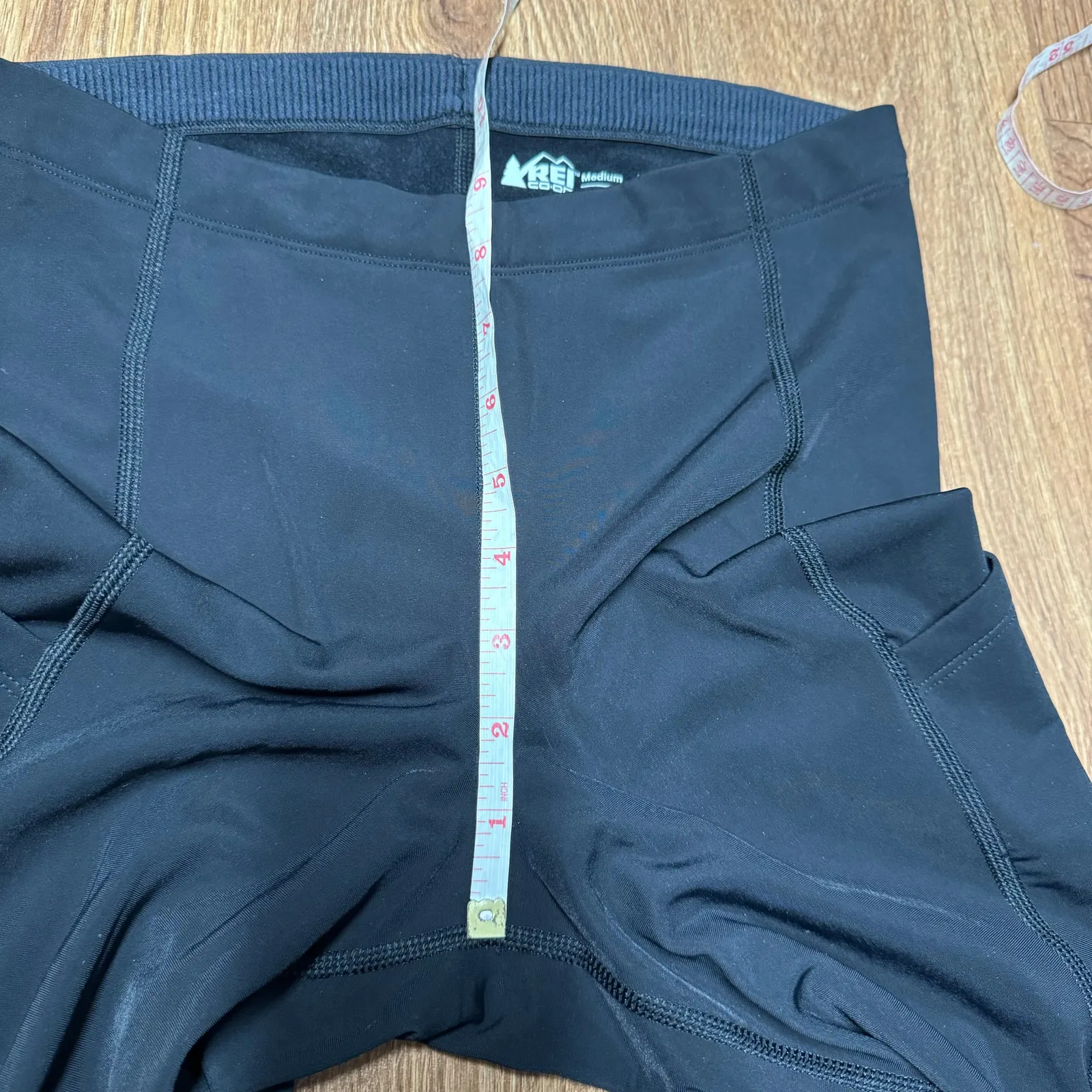 REI Women Black Ankle Zip Reflective Running Pants Side Pocket High Waist Medium - Image 8