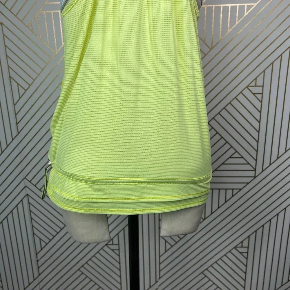Lululemon Run: Back on Track Tank‎ Top Clarity Yellow Gray Size US 4 - Image 12