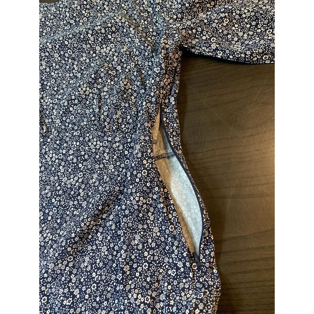 Paris‎ Atelier & Other Stories Dress 4 Blue Ditsy Floral Booomcore Flowy Preppy - Image 8