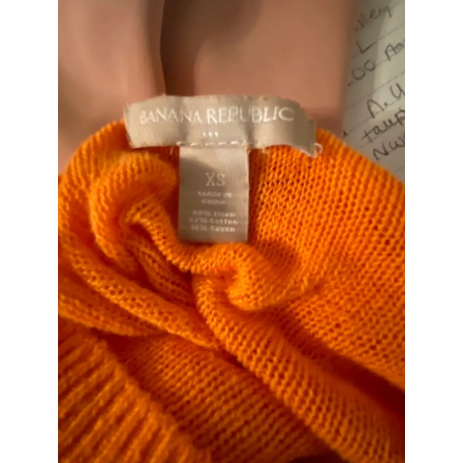 Banana Republic Orange Sweater XS - Image 4
