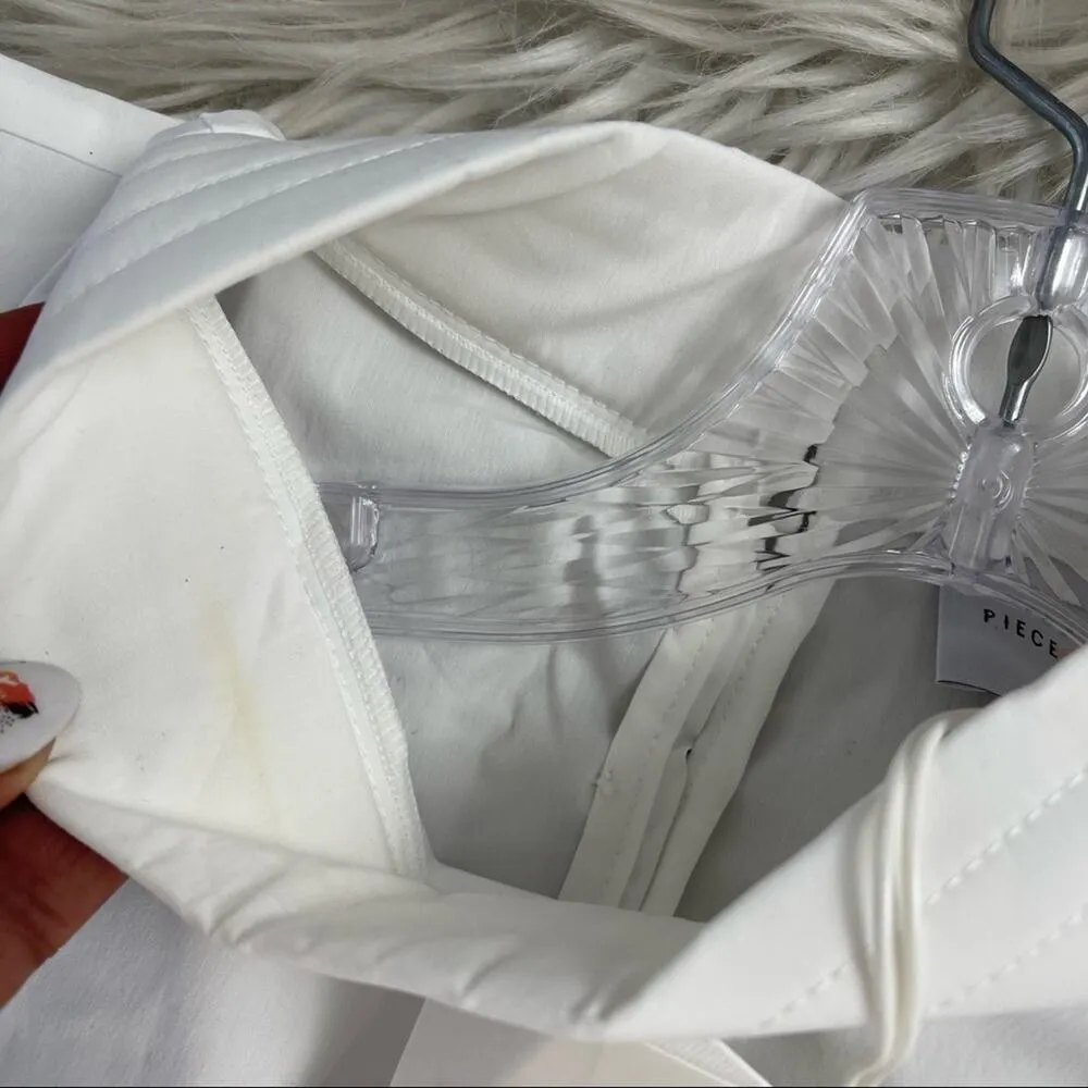 Revolve Women's Piece of White Stella Reinforced Collar Sleeve Shirt Size 36 / 4 - Image 4