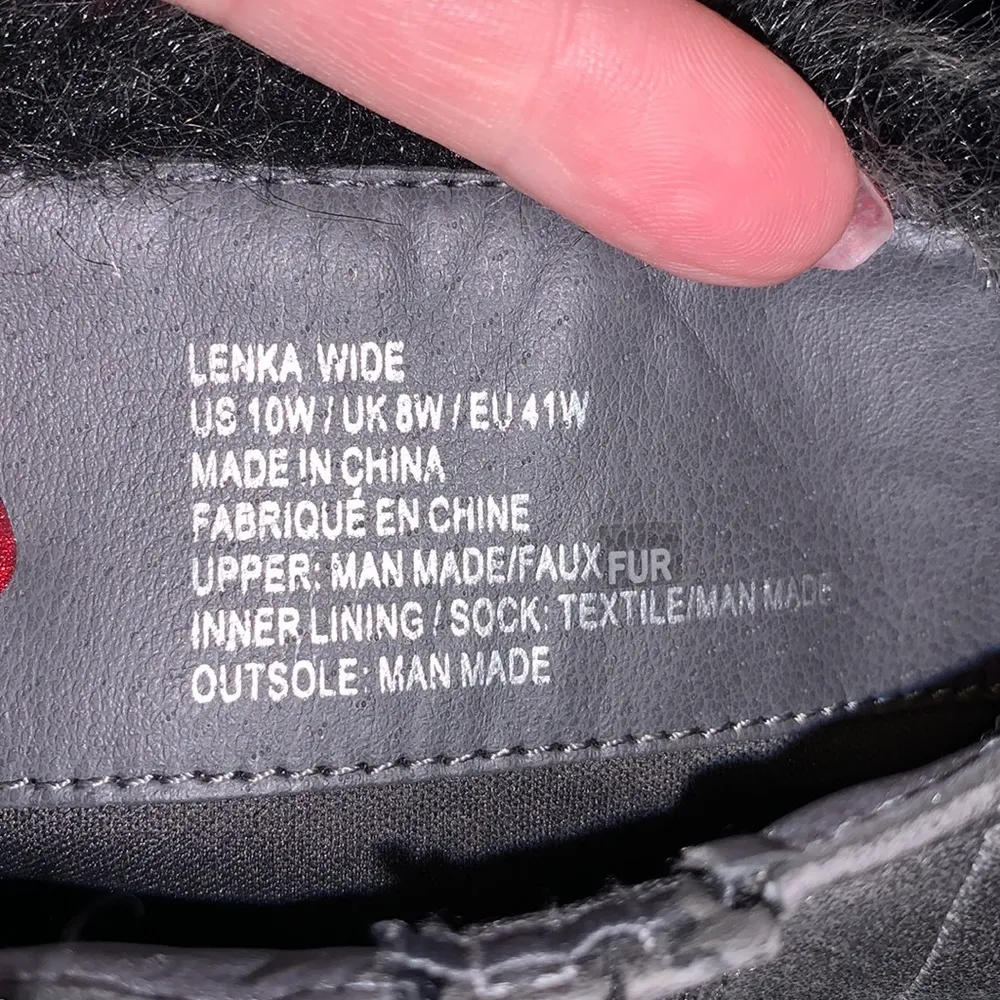 Just Fab Lenka Wide grey faux fur faux leather buckle knee high boots - Image 8