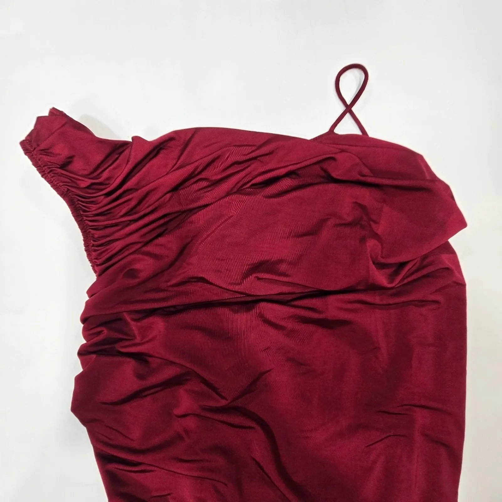 L'Academie Adele Midi Dress in Burgundy XS - Image 7