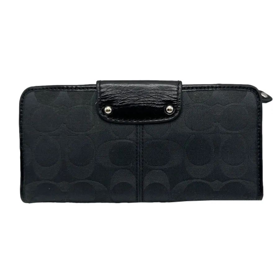 COACH Black Signature Canvas Ashley Wallet - Image 2