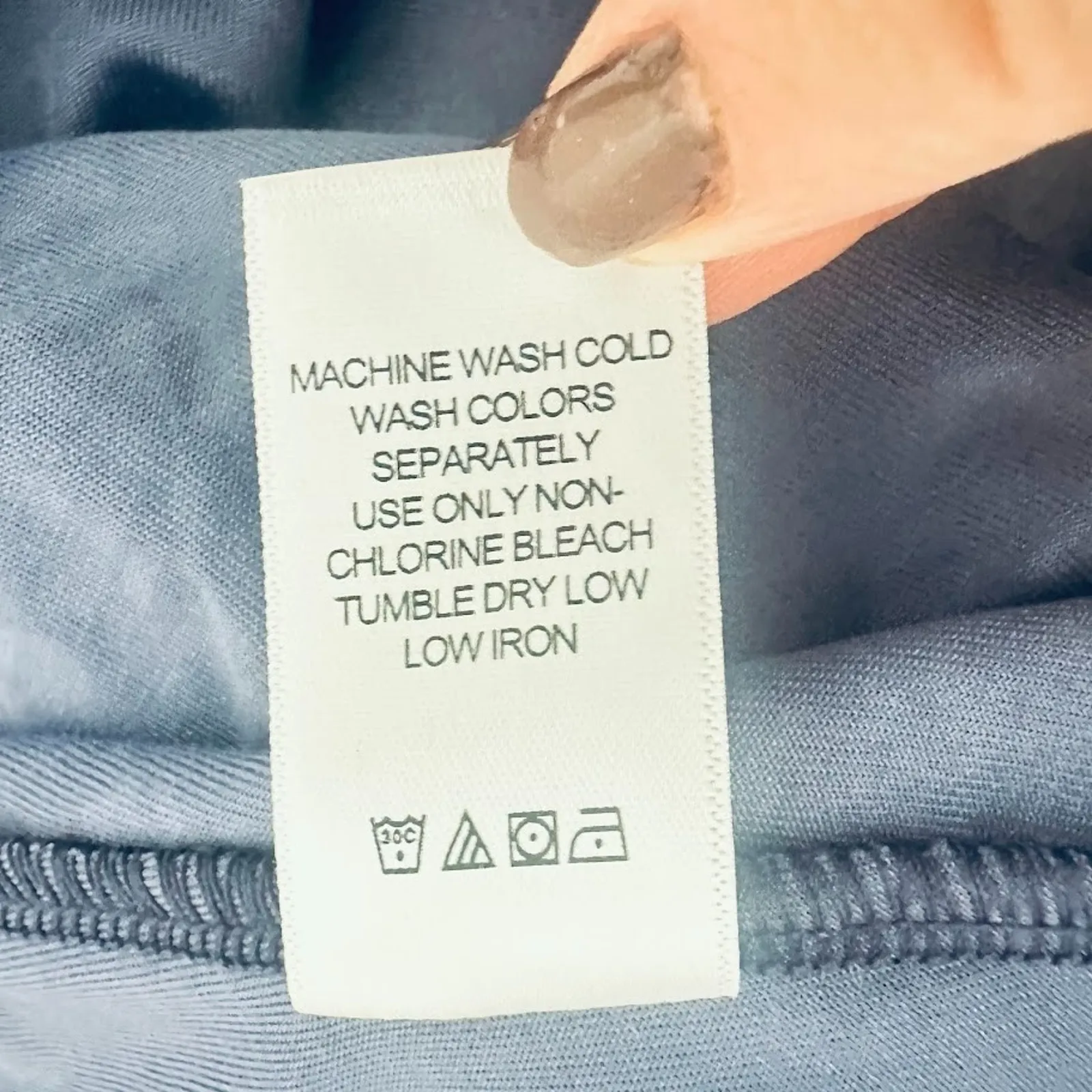 Woman Within Size 18W Blue Floral Velvet Velour Dress 3/4 Sleeve Stretch Pocket - Image 9