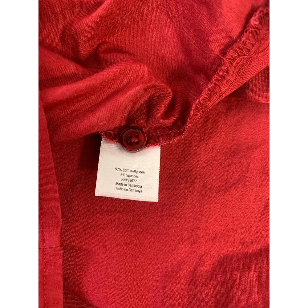 St Johns Bay Women's Cherry Red Top - Image 5