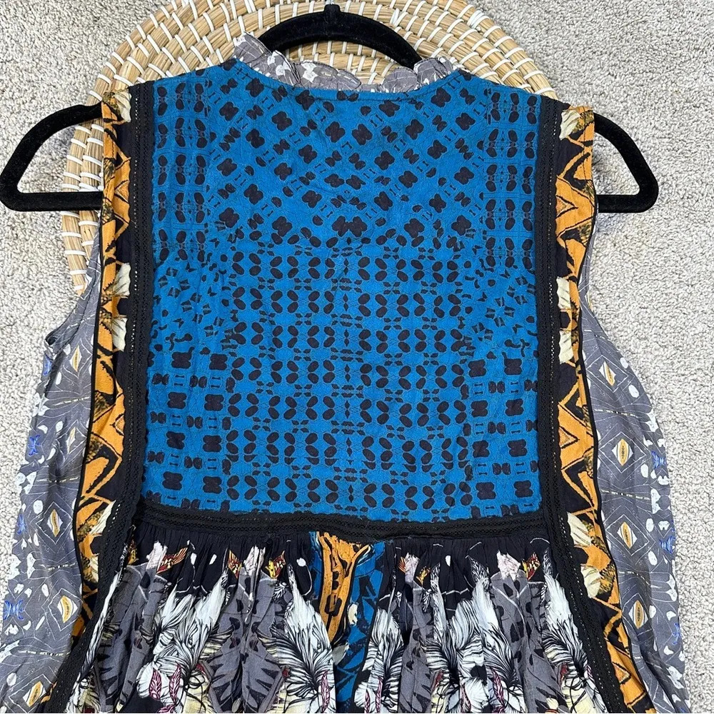 Anthropologie Bhanuni by Jyoti Larkin Lace Blouse Tunic Sleeveless Multicolor S - Image 7