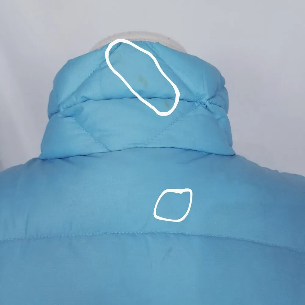 Patagonia Hi-Loft Down Sweater Jacket Blue Sz Medium - Image 13