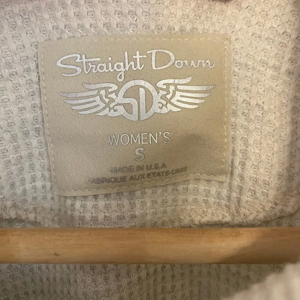 Straight Down Misty Cowl Neck Pullover Waffle Womens Size Small Golf Thermal - Image 4