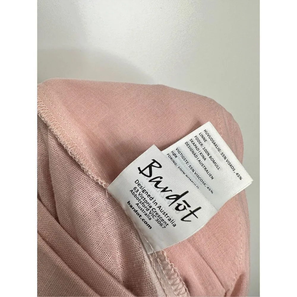 Bardot Pants Womens Lenny Pant in Latte Pink Size Medium‎ Linen Blend NWT - Image 9
