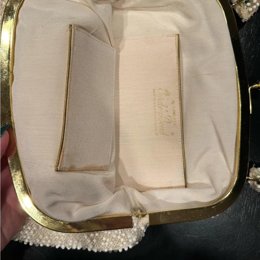 Vintage Beaded Purse with matching Set Gold - Image 13