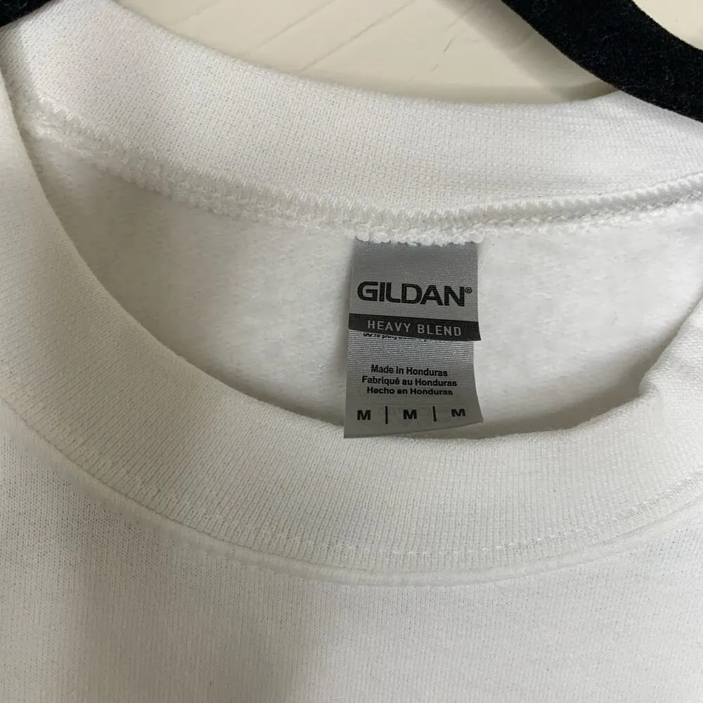 Santa Baby White Sweatshirt Sz Medium Red Graphic - Image 2