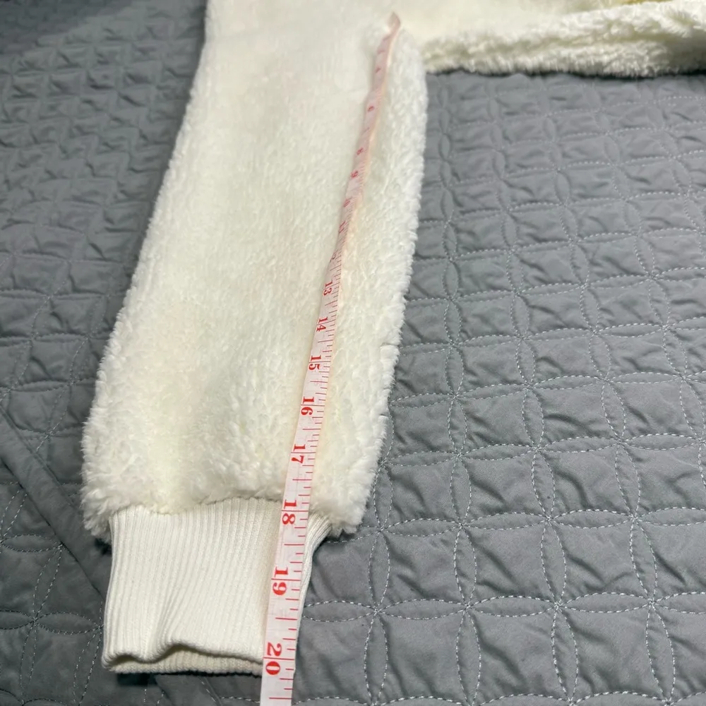NWT SWEATY BETTY WHITE SHERPA QUARTER ZIP PULL OVER SIZE SMALL - Image 12