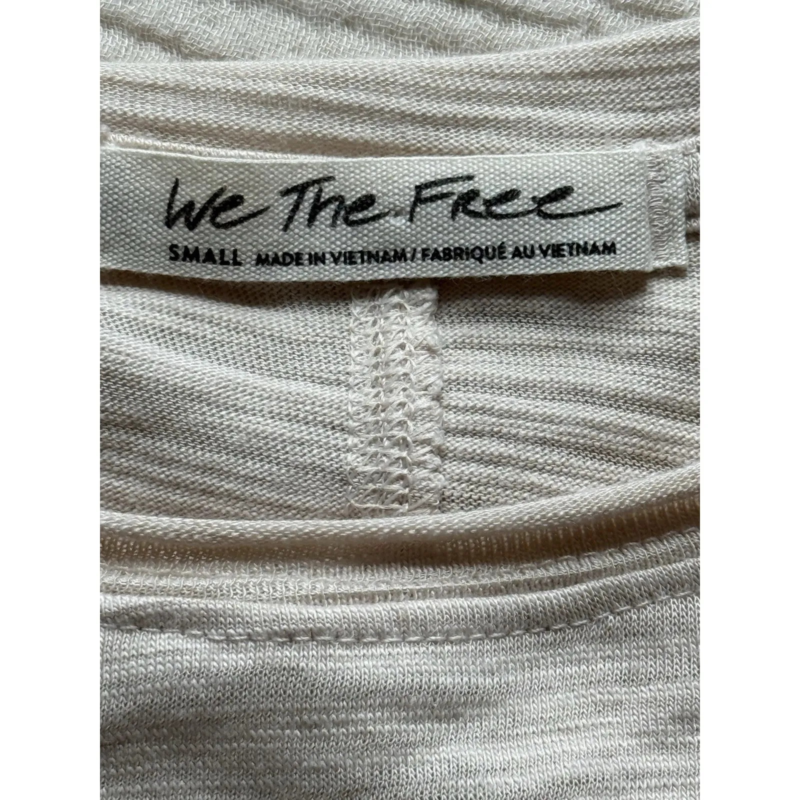 We The Free People‎ Natasha Tee Small White Ruffles Ruched Long Sleeves Top Fall - Image 4