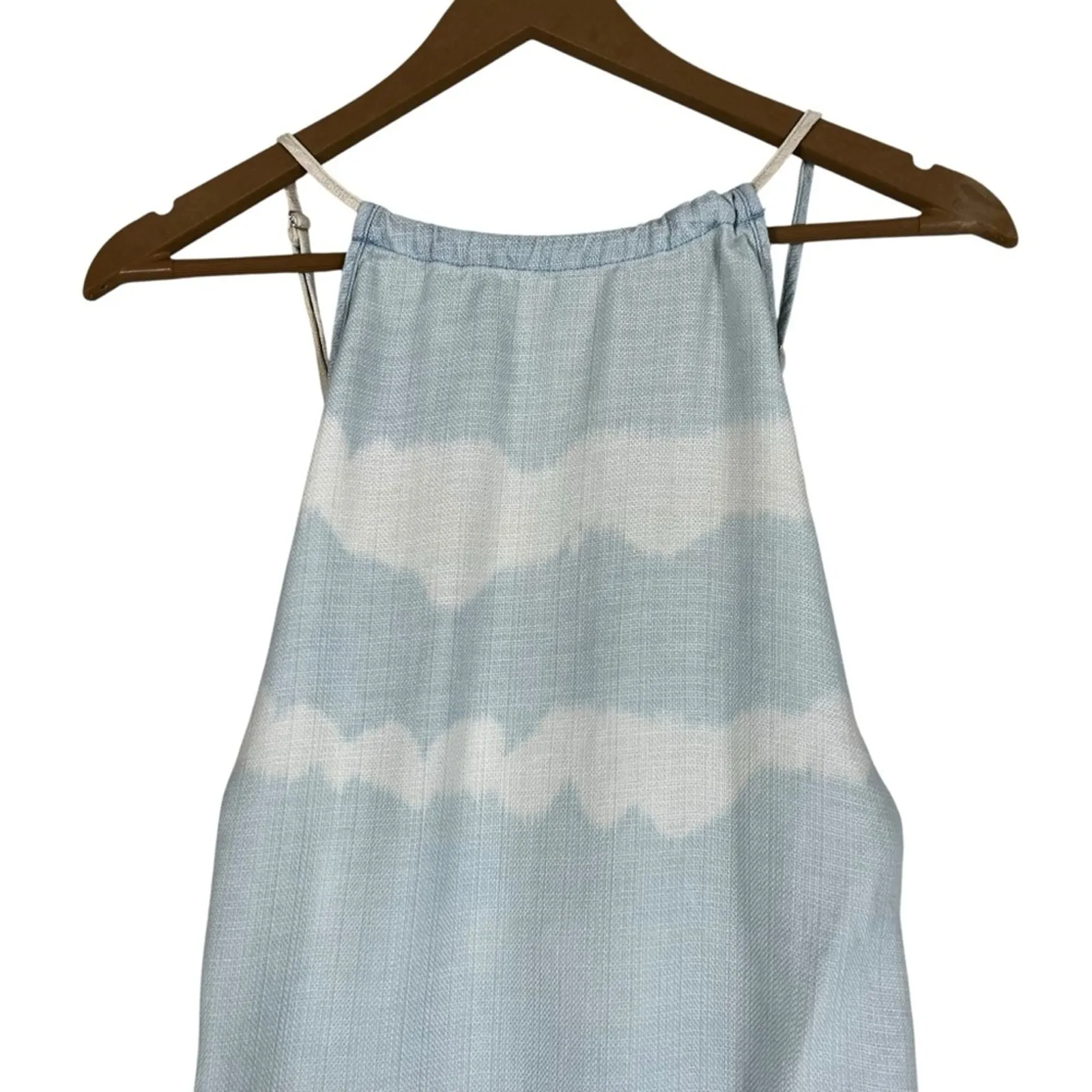 Cloth & Stone Anthropologie Mini Swing Dress Womens XS Blue Backless Coastal - Image 4