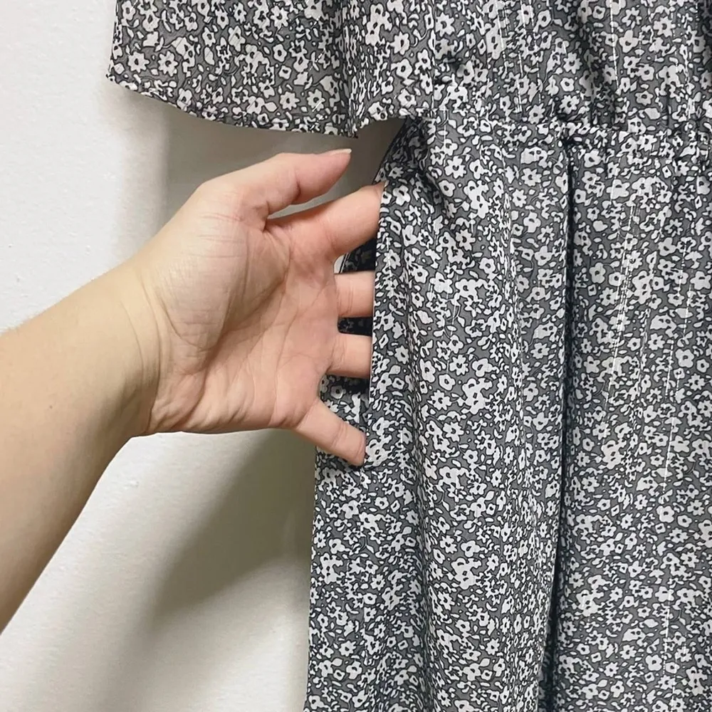 Rebecca Minkoff Steph Slate Gray Floral Romper - Image 3