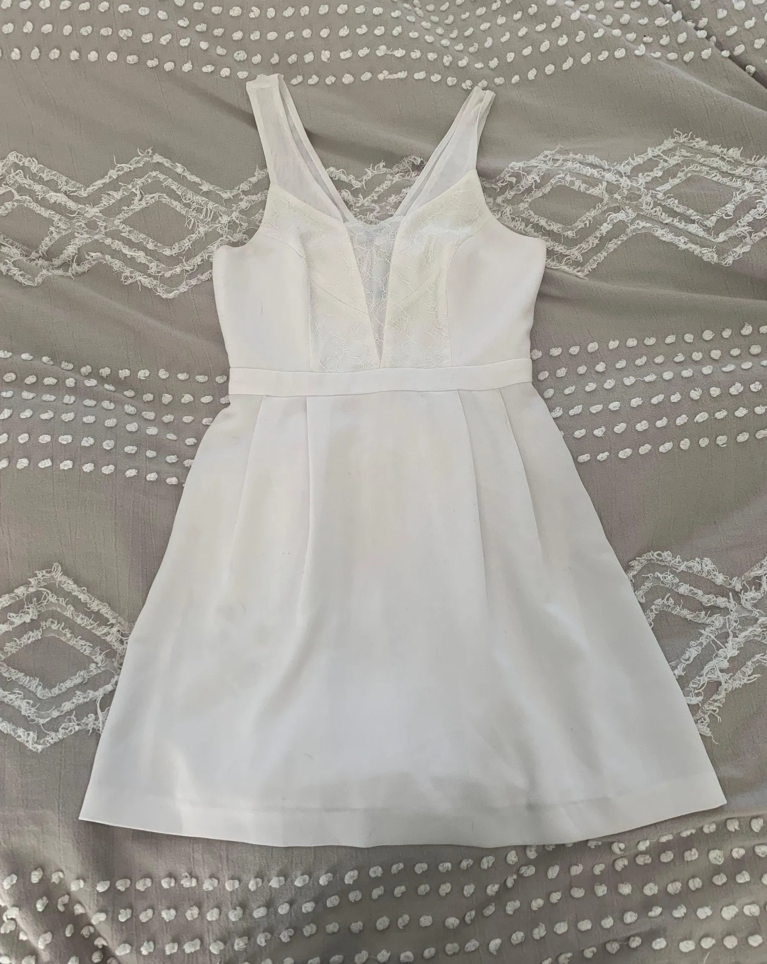 White Lace Cocktail Dress  - Image 2