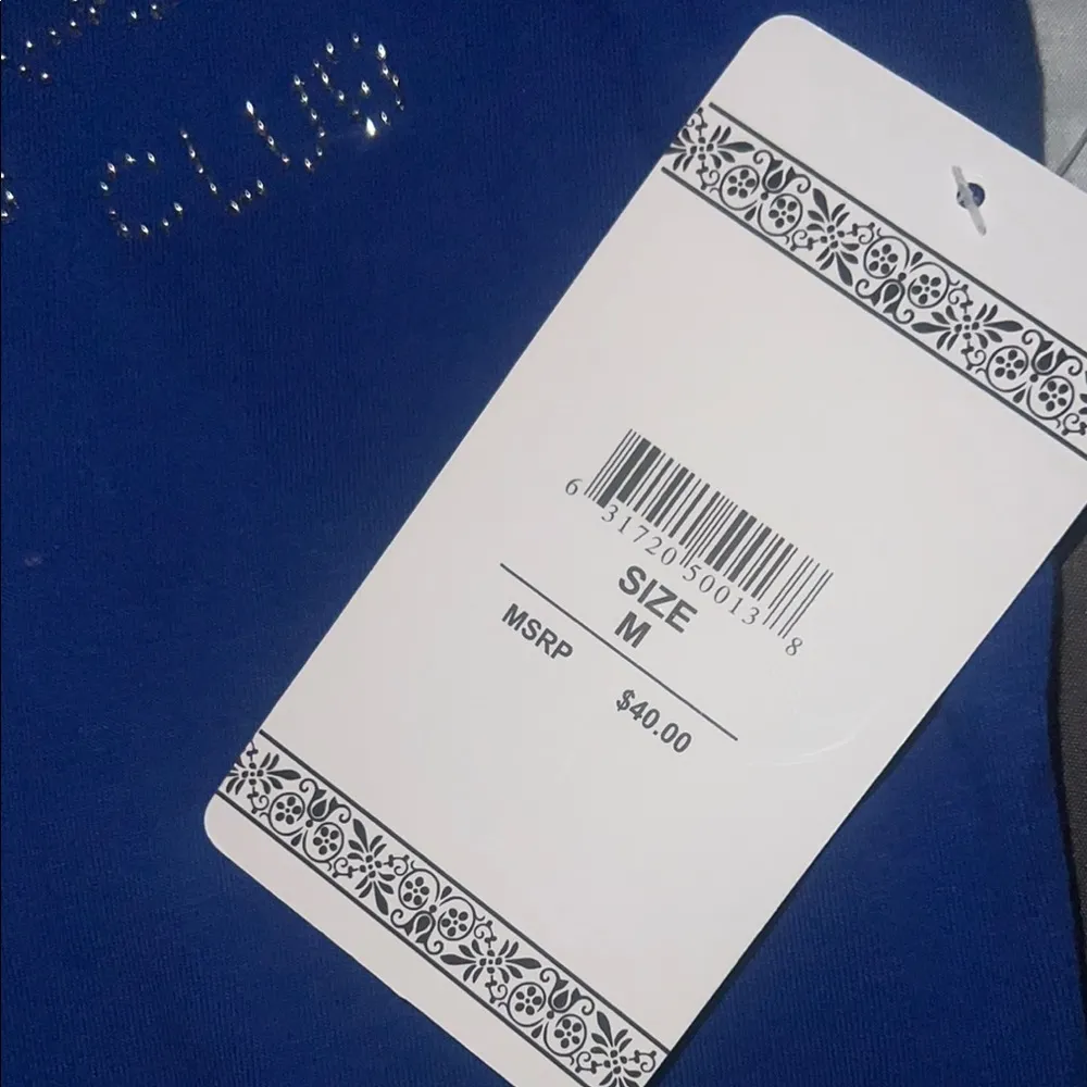 NEW M Beverly Hills Polo Club Blue V-Neck T-Shirt - Image 4