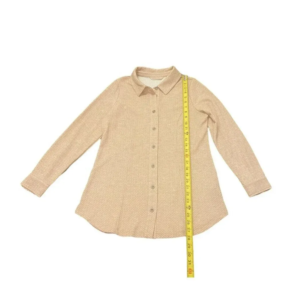 Soft Surroundings  Gale Tunic Womens Size S‎ Peach Button Front NWT - Image 5