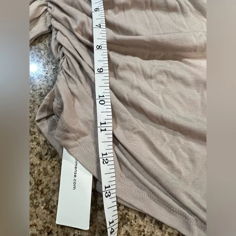 COMMENSE Ruched Crisscross Top
Color: Khaki Size Large NWT Sold out Online Tan - Image 7