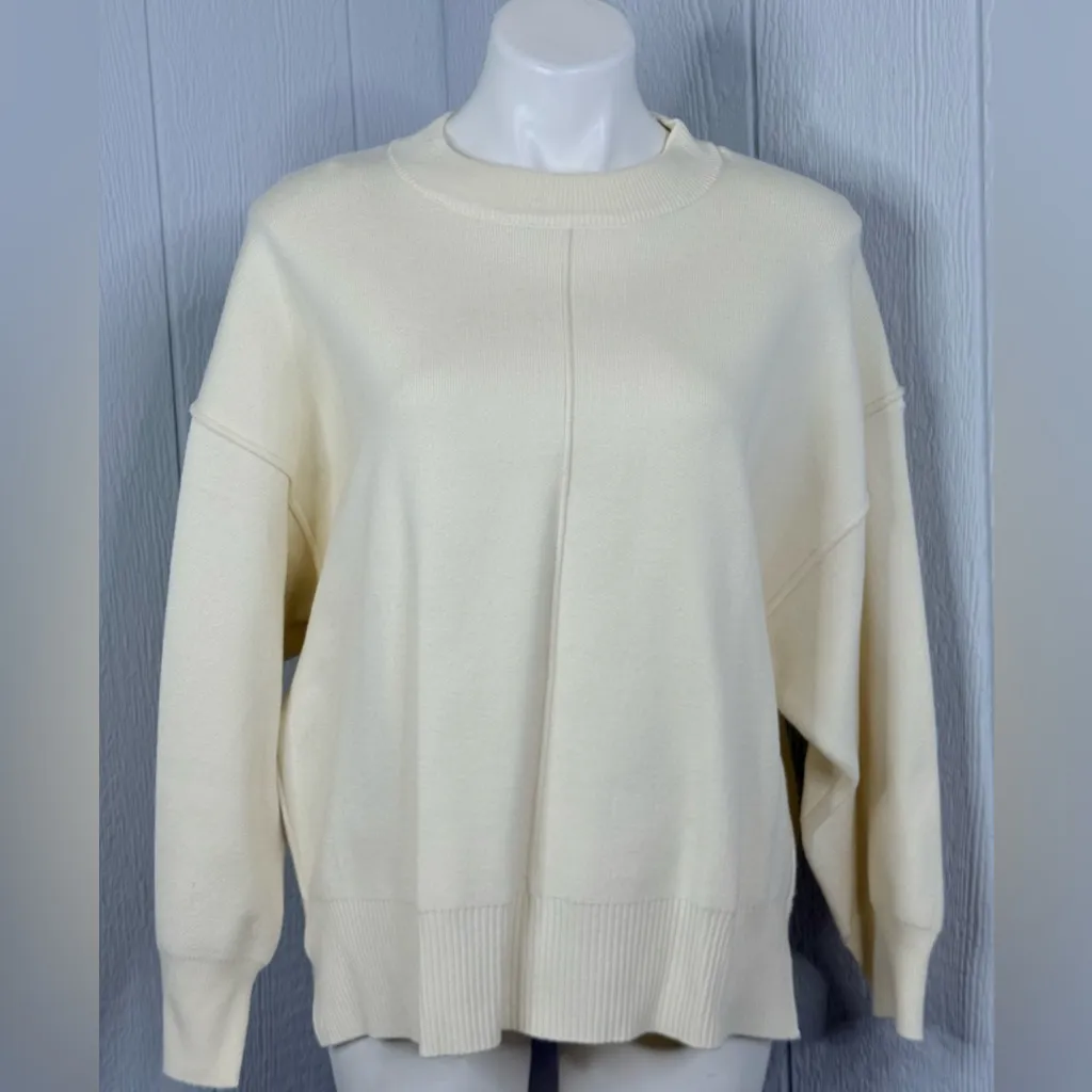 Zara Off-White Crew Neck Sweater - Image 2