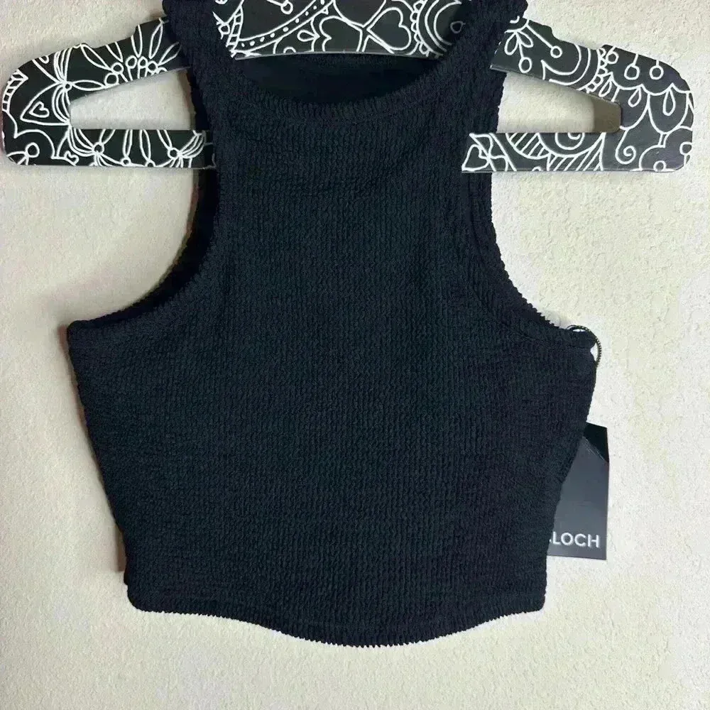 Bloch Crinkle Racer Tank black size XS - Image 3