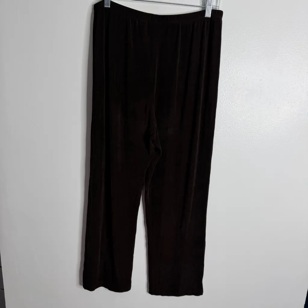 Chico’s Travelers Brown Pull On Pants Elastic Waist Large 12 Chico 2 - Image 2