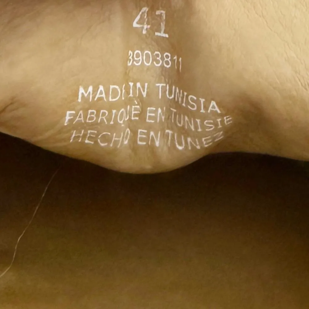 FREE PEOPLE | Nico Platform Loafer Leather Taupe Chunky Wedge | Size 40 (US 10) - Image 9