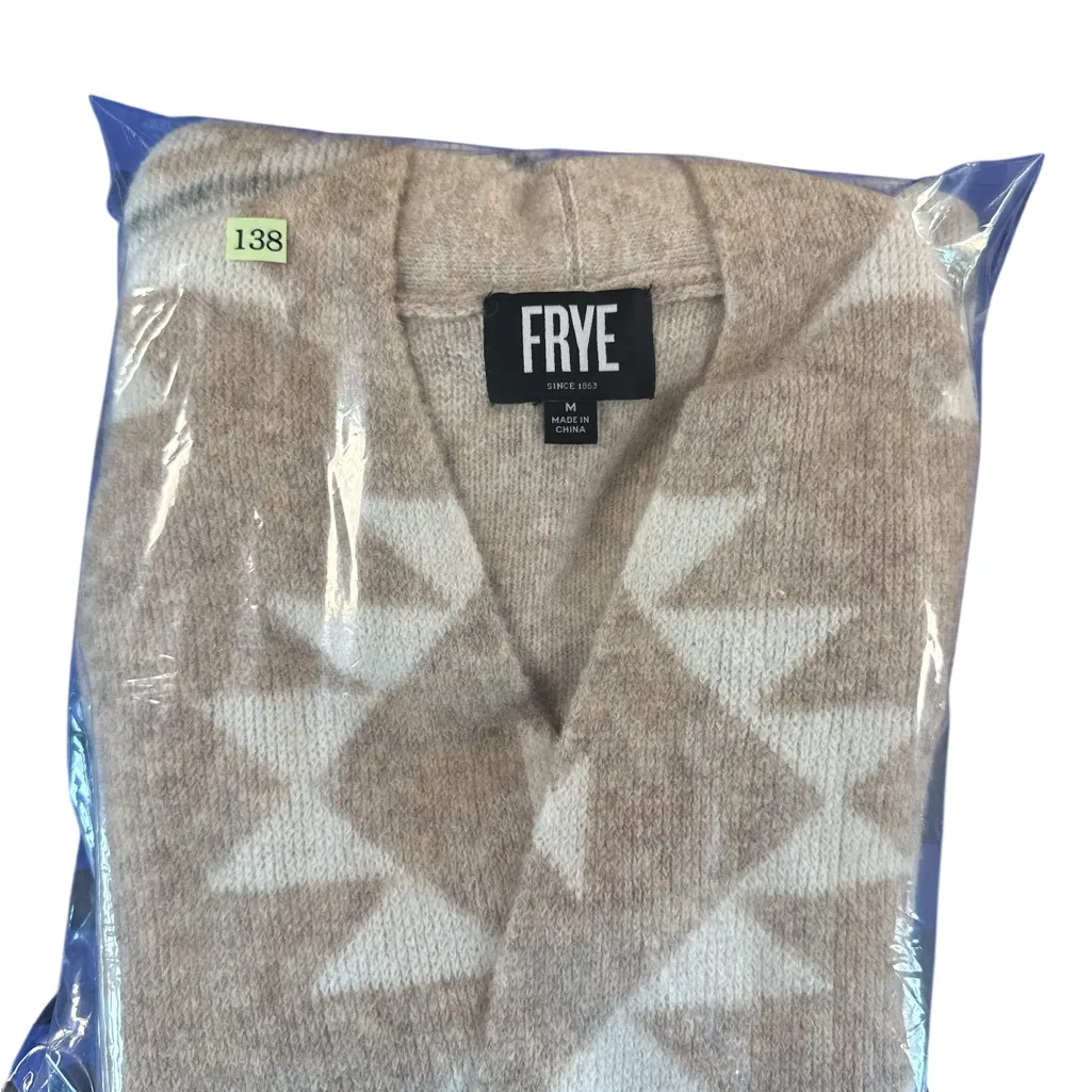 Frye Beige‎ and White Patterned Cardigan - Image 7
