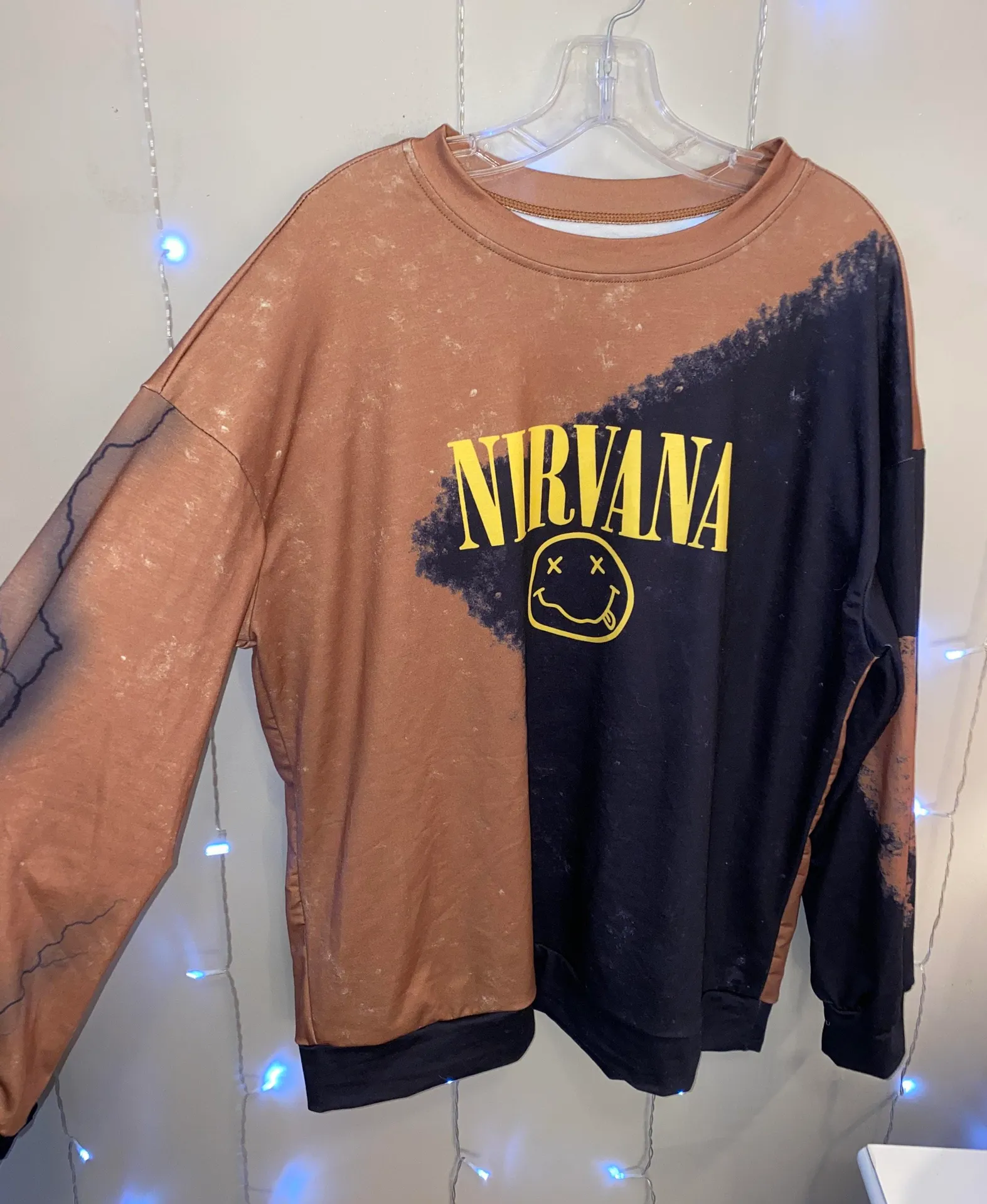 nirvana bleach dye hoodie Size XL - Image 2