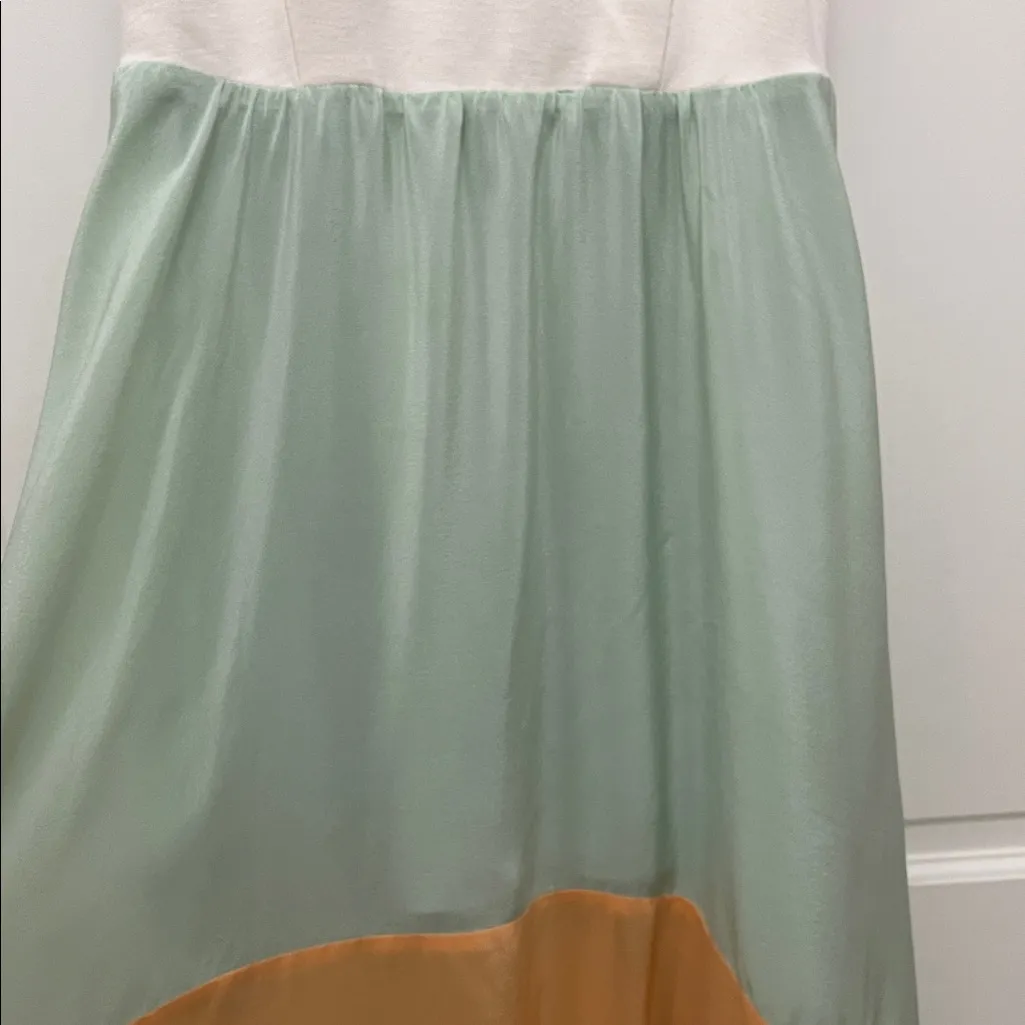 Anthropologie hutch Capay Tiered Colorblock Silk Skirt Midi Dress - Sz Small - Image 4