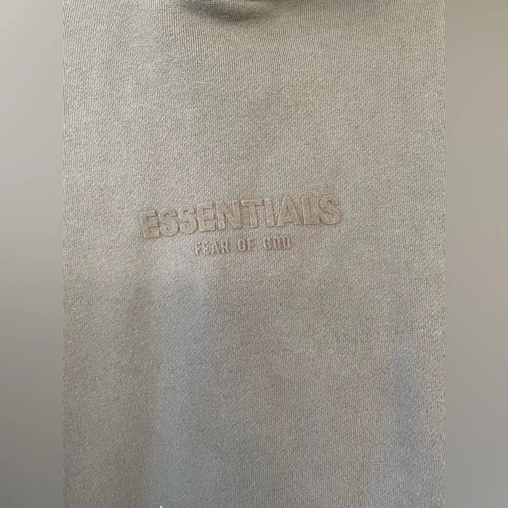 Fear of God ESSENTIALS oversized relaxed hoodie wood brown cotton blend; XXL Size XXS - Image 2