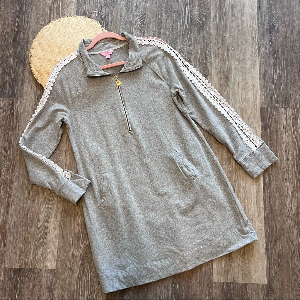 Lilly Pulitzer‎ skipper dress solid gray - Image 3