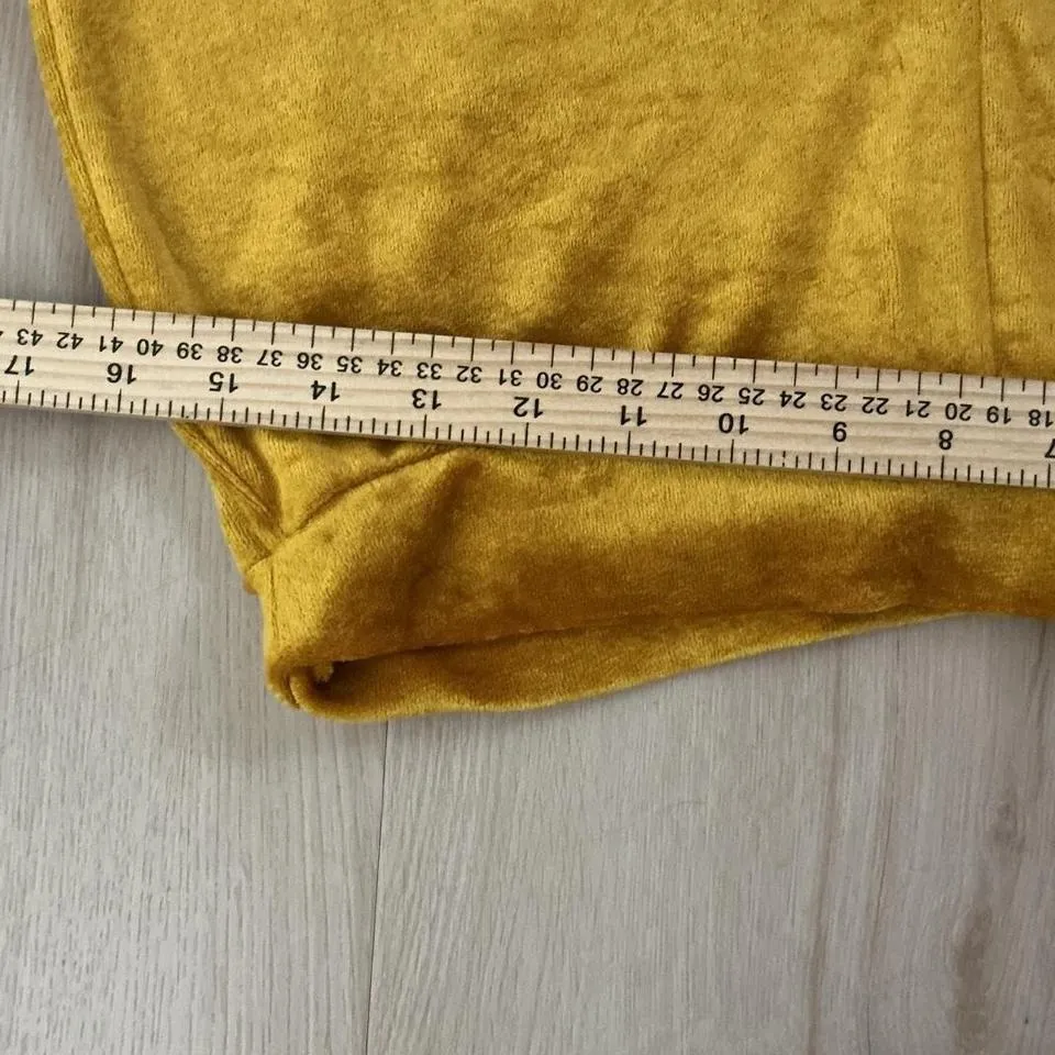 Y2K‎ Gold Velvet Wide Leg Crop Pants Cropped Palazzo Lounge Casual - Image 4