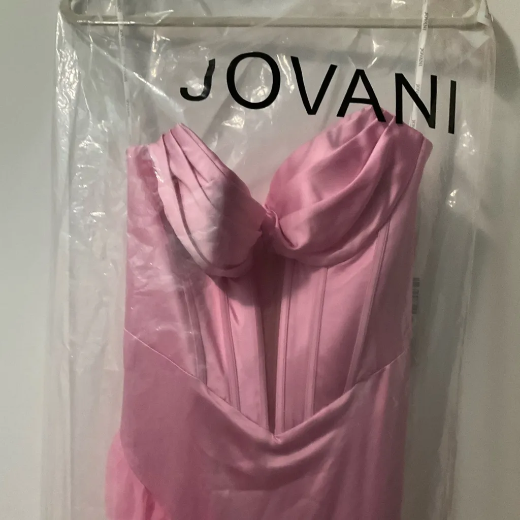 Jovani Strapless Ruffle Tiered Gown D5114 - Image 7