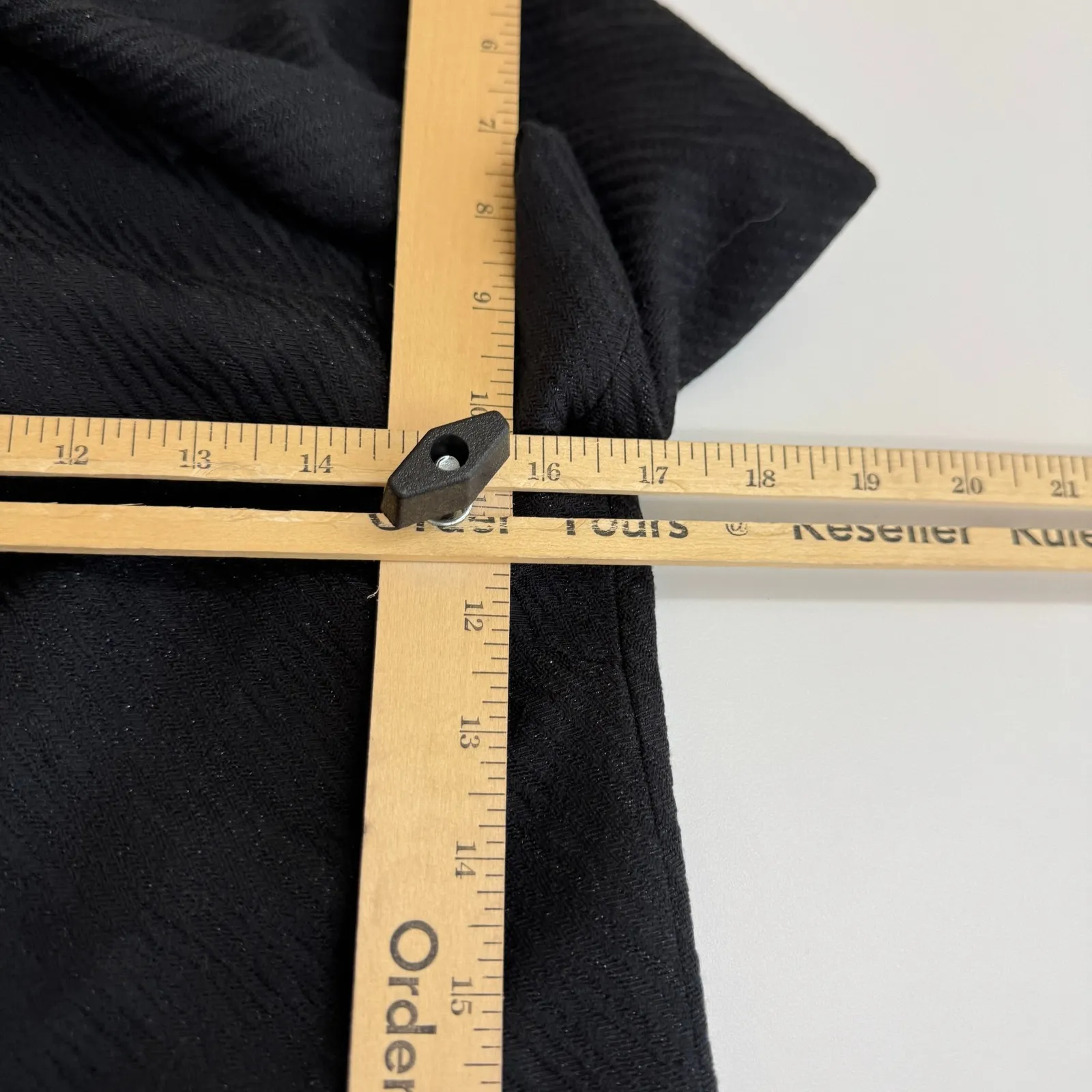 MICHAEL KORS Jacket Womens Medium Black Coat 3/4 Sleeve Button Front - Image 7