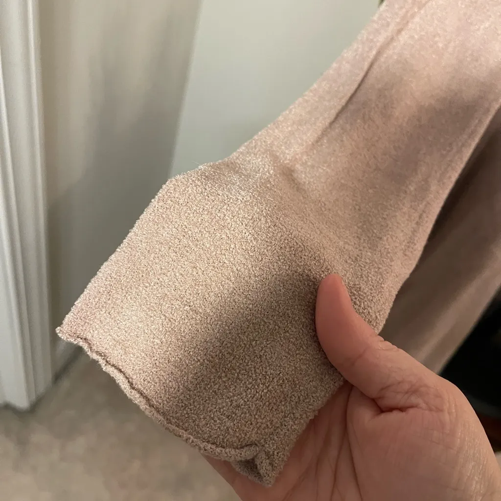 Barefoot Dreams Cozy Chic Ultra Lite Hi/Lo Draped Cardigan Taupe Lounge - Image 8