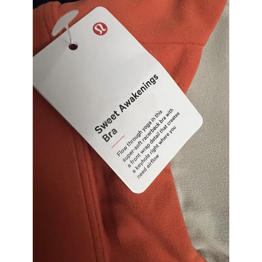 Lululemon Sweet Awakenings Bra Twist Yoga Top Color Brick Sz 2 New w/tag - Image 3