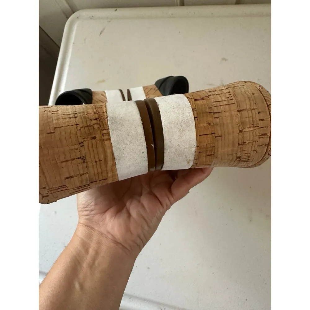 Michael Kors Women's Warren Leather Wedge Platform Open Toe Slides Shoes 10M - Image 6