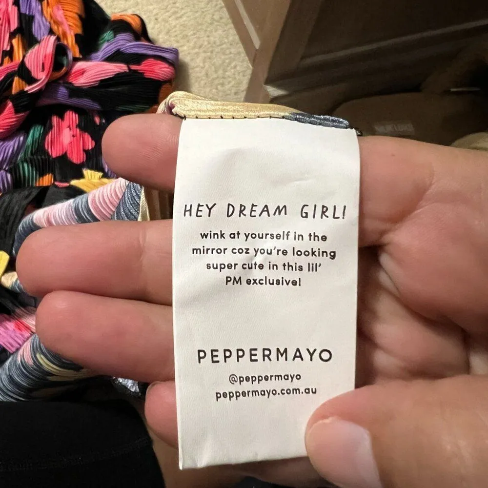 Peppermayo | Soho Chic Shirt Pleated Dress Floral Noir Bloom, Women's US 4 - Image 13