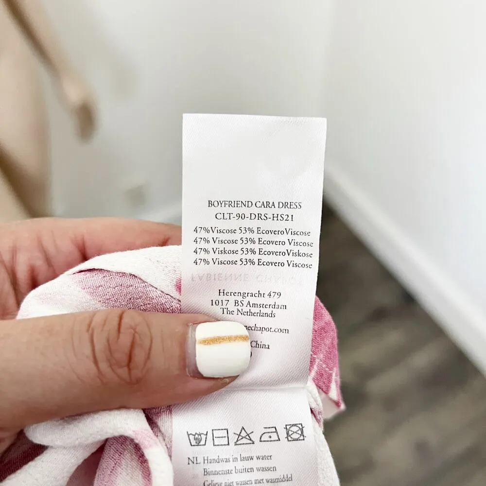 [Anthropologie] x Fabienne Chapot Pink Pretty Palms Boyfriend Cara Dress NWT 12 - Image 10