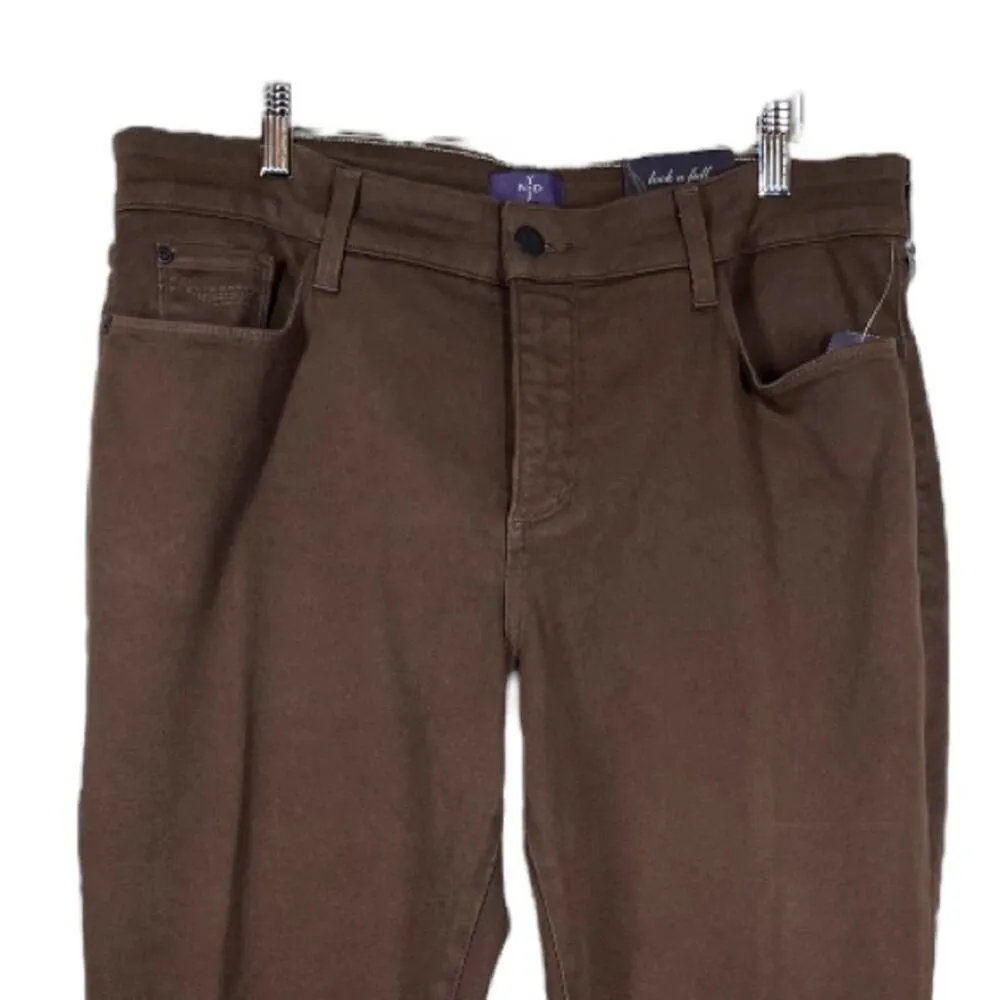 NYDJ Women’s Jeggjng Jeans Slim Ankle Slimming Stretch Brown Caribou New Size 14 - Image 4