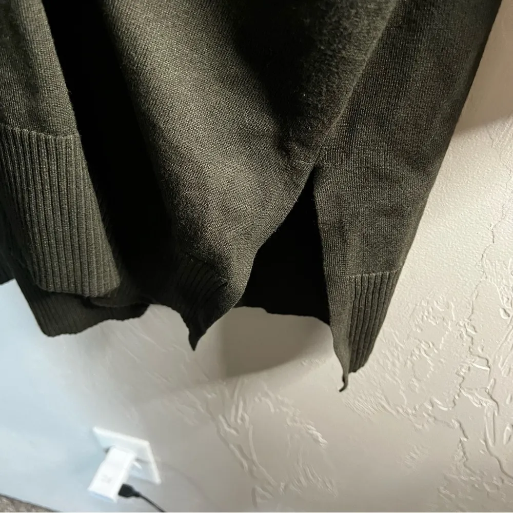 Chico’s Forest Green‎ Long Line Open Front Side Slits Cardigans - Image 4