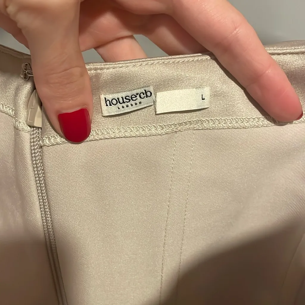 House of CB Jasmine Elegant Strapless Cream Dress - Image 8